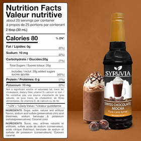 Latte with SYRUVIA Swiss Chocolate Mocha for creamy aroma.
