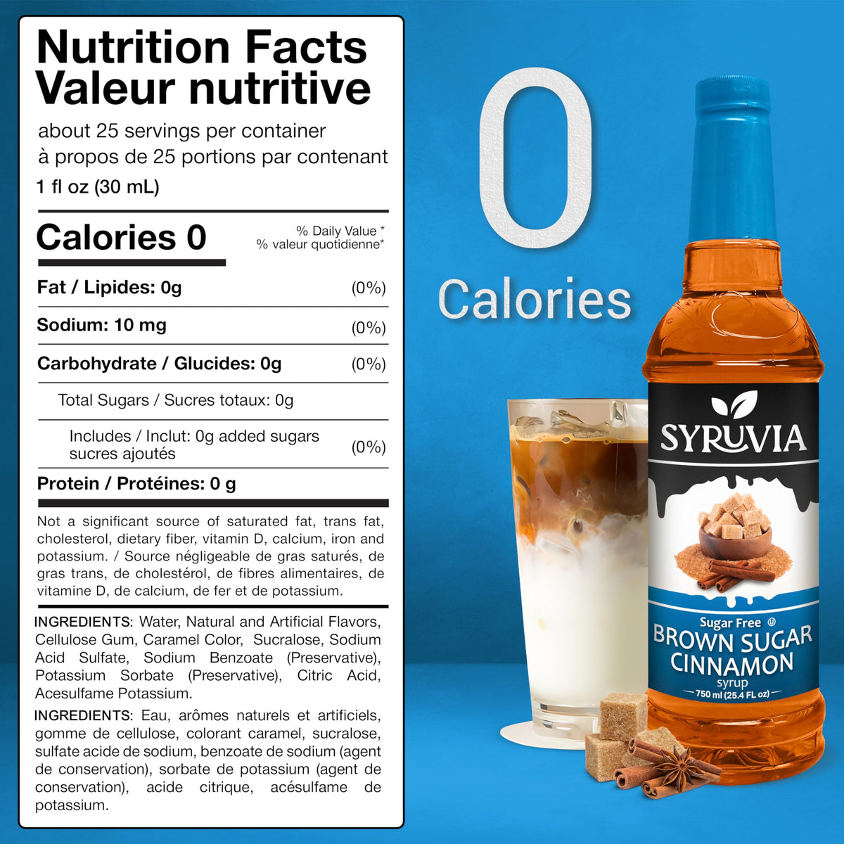 SYRUVIA made-in-USA ingredients ensure fresh, clean flavor for daily drinks.