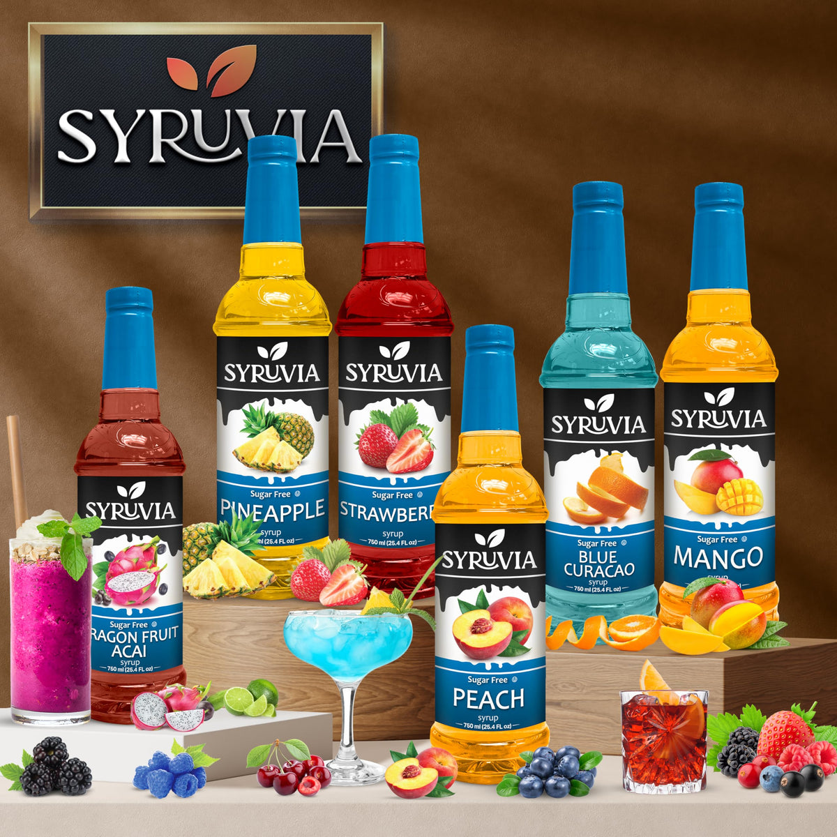 Oatmeal with SYRUVIA blue raspberry drizzle for flavor boost