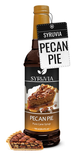 SYRUVIA Pecan Pie Syrup bottle adds rich flavor to drinks