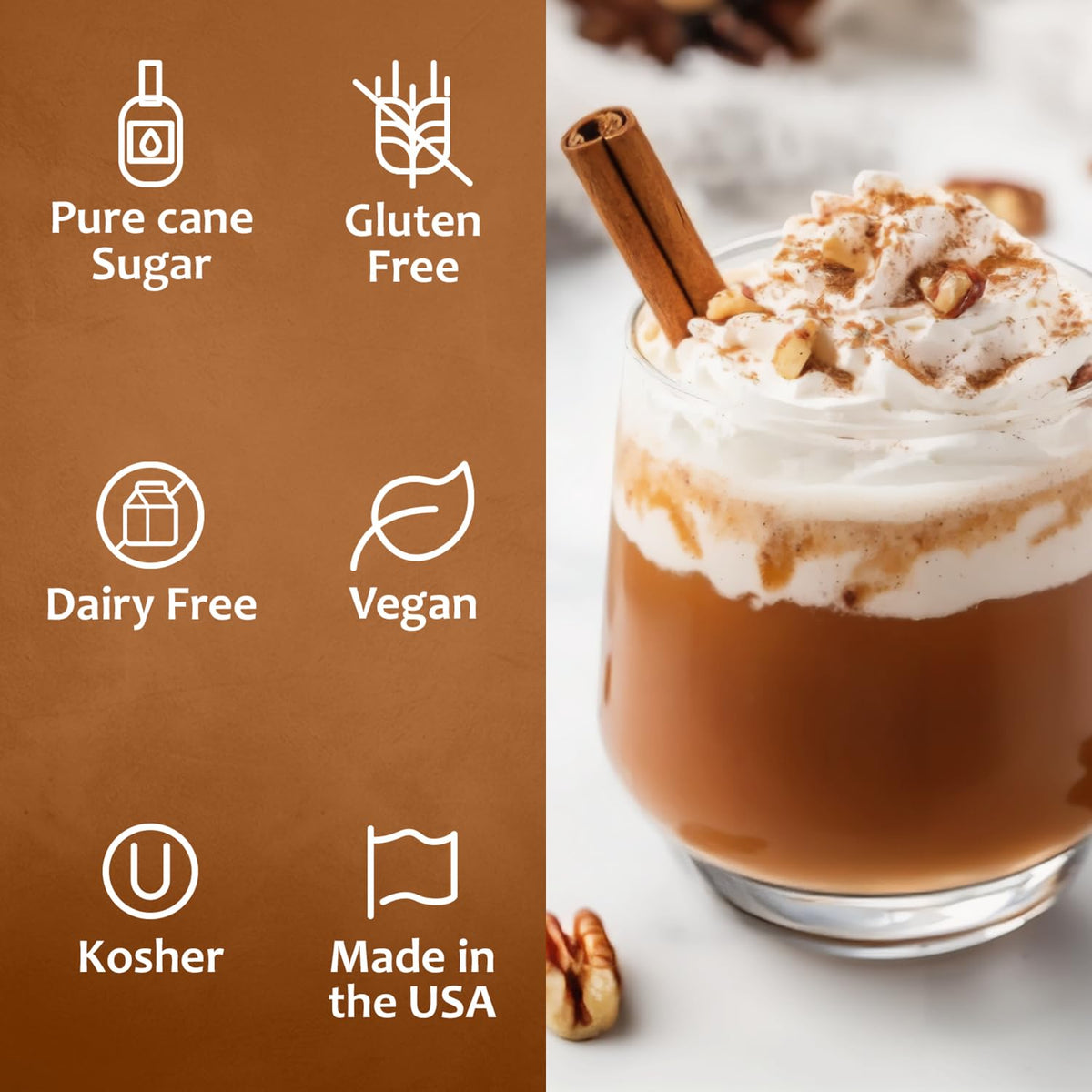 SYRUVIA Pecan Pie dessert topping enhances treats