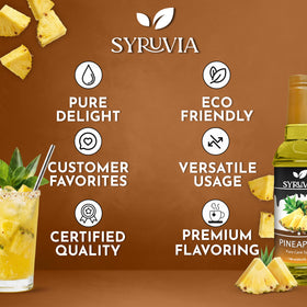 SYRUVIA Pineapple Syrup dessert drizzle adds tropical richness