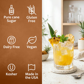 SYRUVIA Pineapple Syrup lemonade glass boosts refreshing sweetness