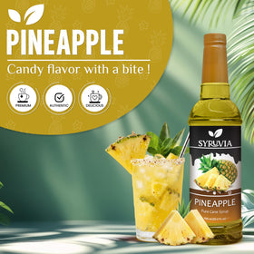 SYRUVIA Pineapple Syrup pour adds a quick tropical twist to beverages