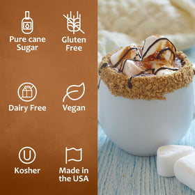 SYRUVIA S'mores Syrup drizzle on desserts adds toasted marshmallow notes