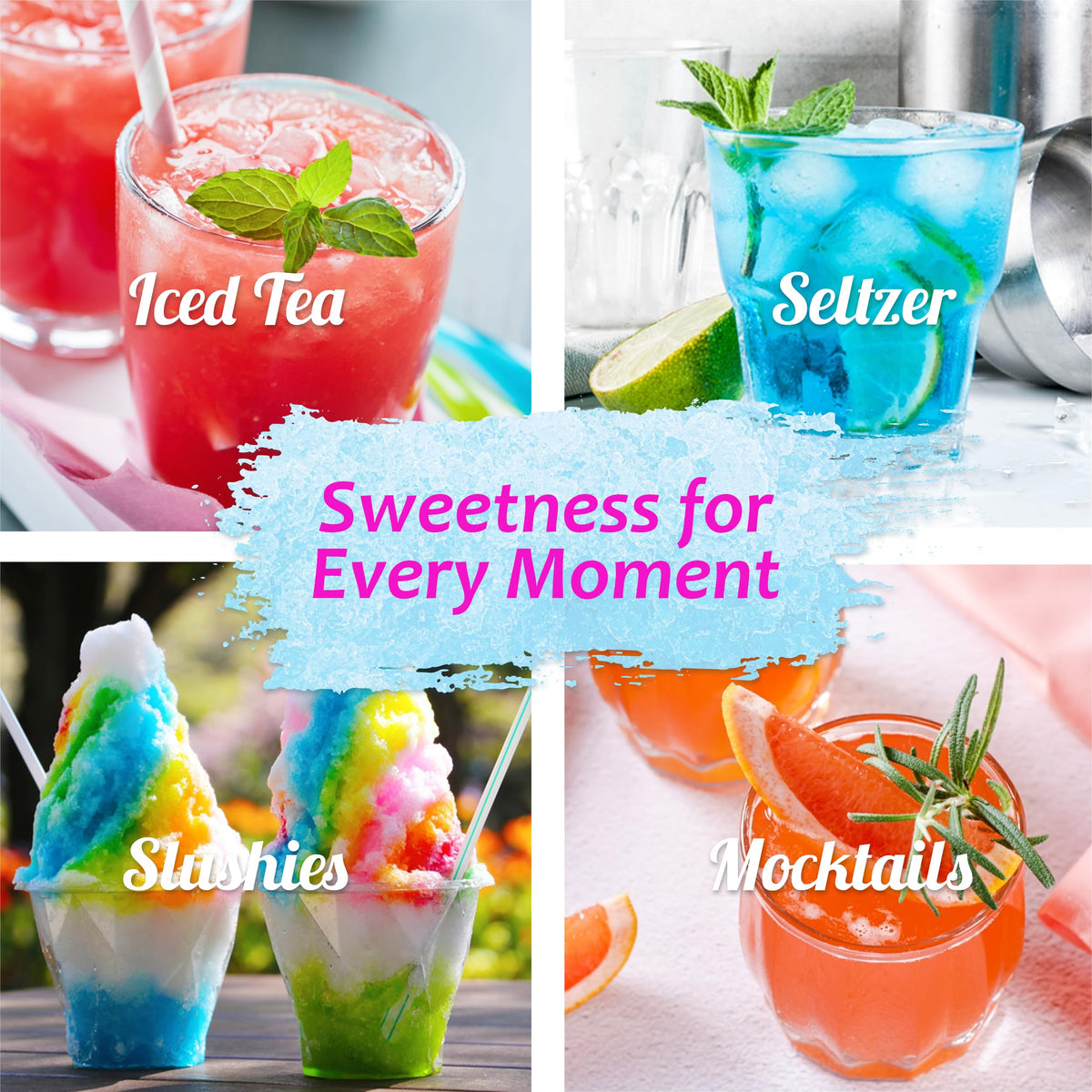 SYRUVIA snow cone syrup strawberry bottle pour for fruity cones