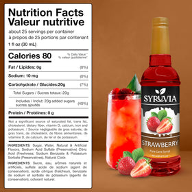 SYRUVIA strawberry syrup pump dispenser enables easy pouring