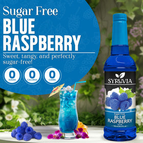 SYRUVIA Sugar-Free Blue Raspberry pump enables easy, mess-free flavoring.