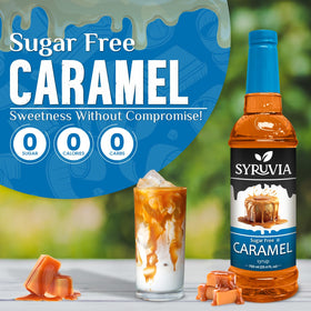 SYRUVIA sugar-free caramel syrup pump enables quick, mess-free cafe-style drinks.