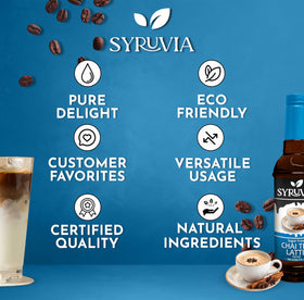 SYRUVIA sugar-free chai syrup dessert topping adds flavor