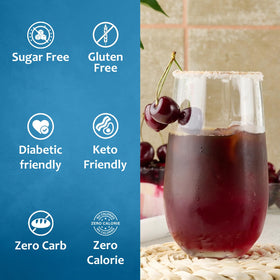 Syruvia Sugar-Free Cherry Syrup added to coffee for a flavor lift.