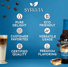 SYRUVIA sugar-free coffee flavor syrup USA-made option for drinks.