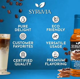 Kosher-certified SYRUVIA syrup bottle on kitchen counter