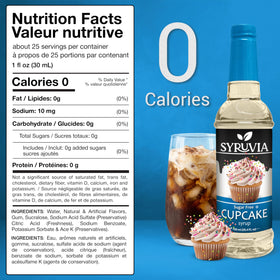 SYRUVIA Sugar Free Cupcake Syrup in a coffee glass elevating morning ritual