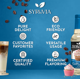 SYRUVIA Cupcake Sugar Free Syrup Kosher-certified clean-label