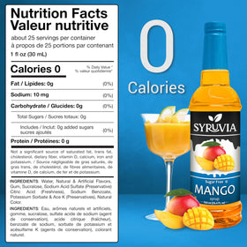 SYRUVIA Mango Syrup in coffee for mango aroma with zero calories.