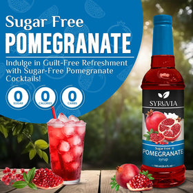 Syruvia sugar-free pomegranate syrup pump for quick, mess-free cocktails