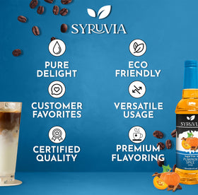 SYRUVIA Sugar Free Pumpkin Spice Syrup iced coffee upgrade with zero calories.