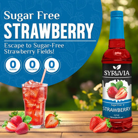 Syruvia sugar-free strawberry syrup pump top for precise pours
