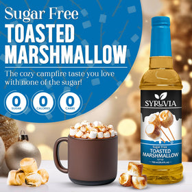 SYRUVIA syrup being poured into coffee for a smoky-sweet lift
