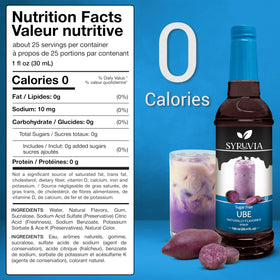 SYRUVIA Sugar Free Ube Syrup in iced tea for vibrant, balanced sweetness.