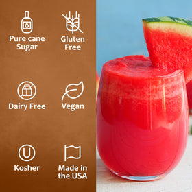 A vibrant SYRUVIA Watermelon Syrup cocktail ready for entertaining guests.