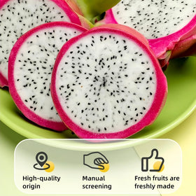 SYZJMWDY dragon fruit slices front label highlights pure, sugar-free snack