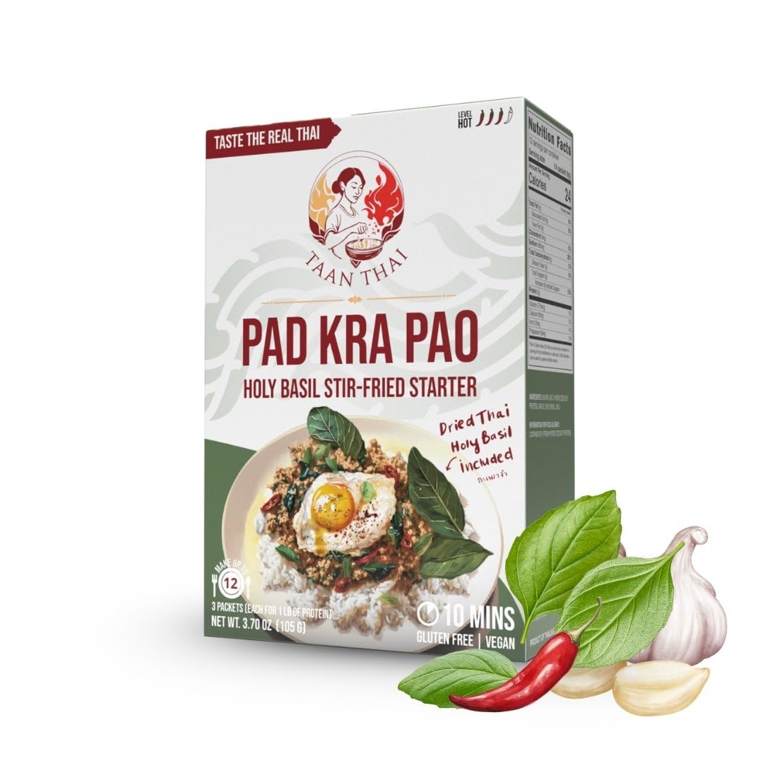 TAAN THAI Pad Kra Pao kit front view for quick, authentic weeknight meals.