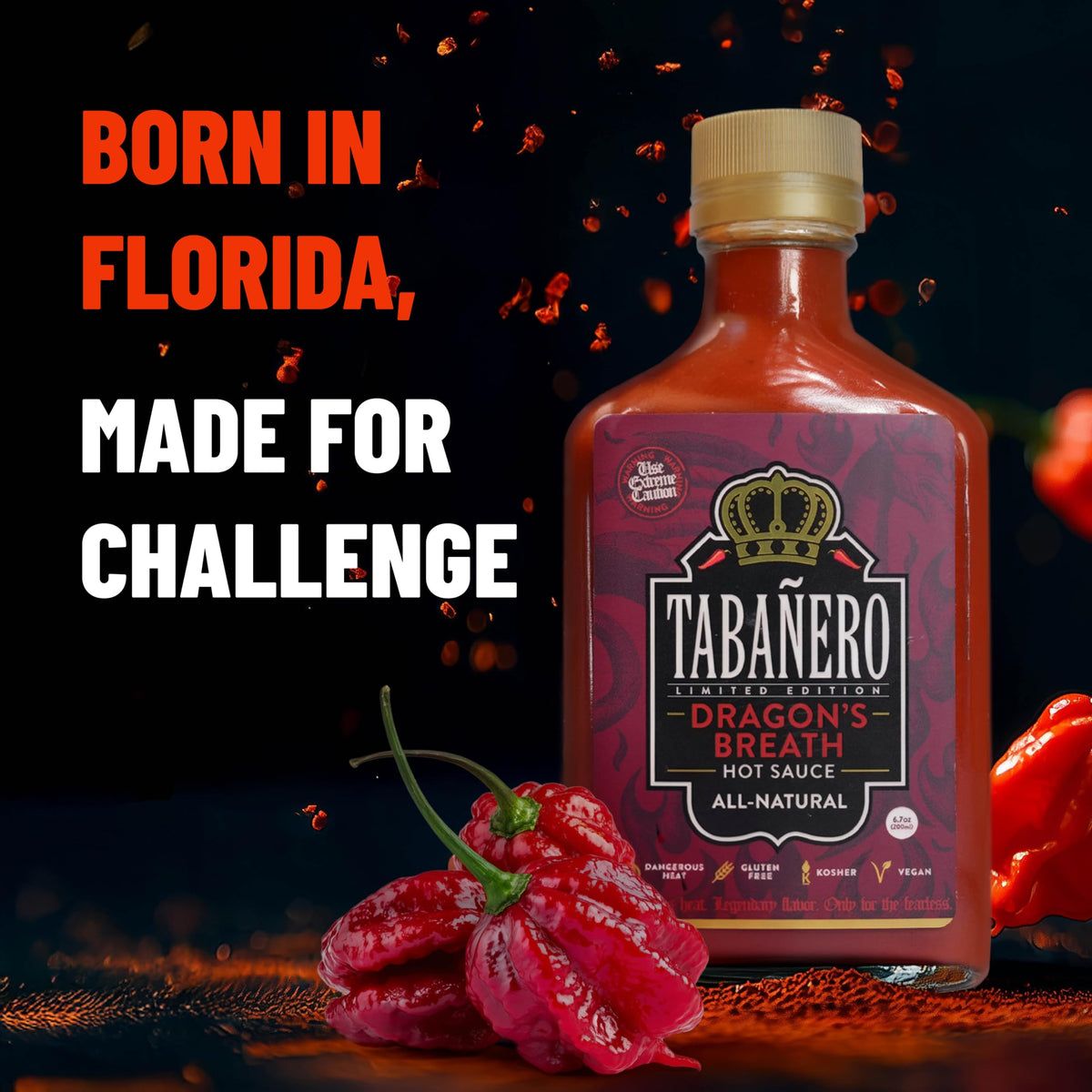 Tabanero Dragon's Breath ingredient closeup highlights natural peppers