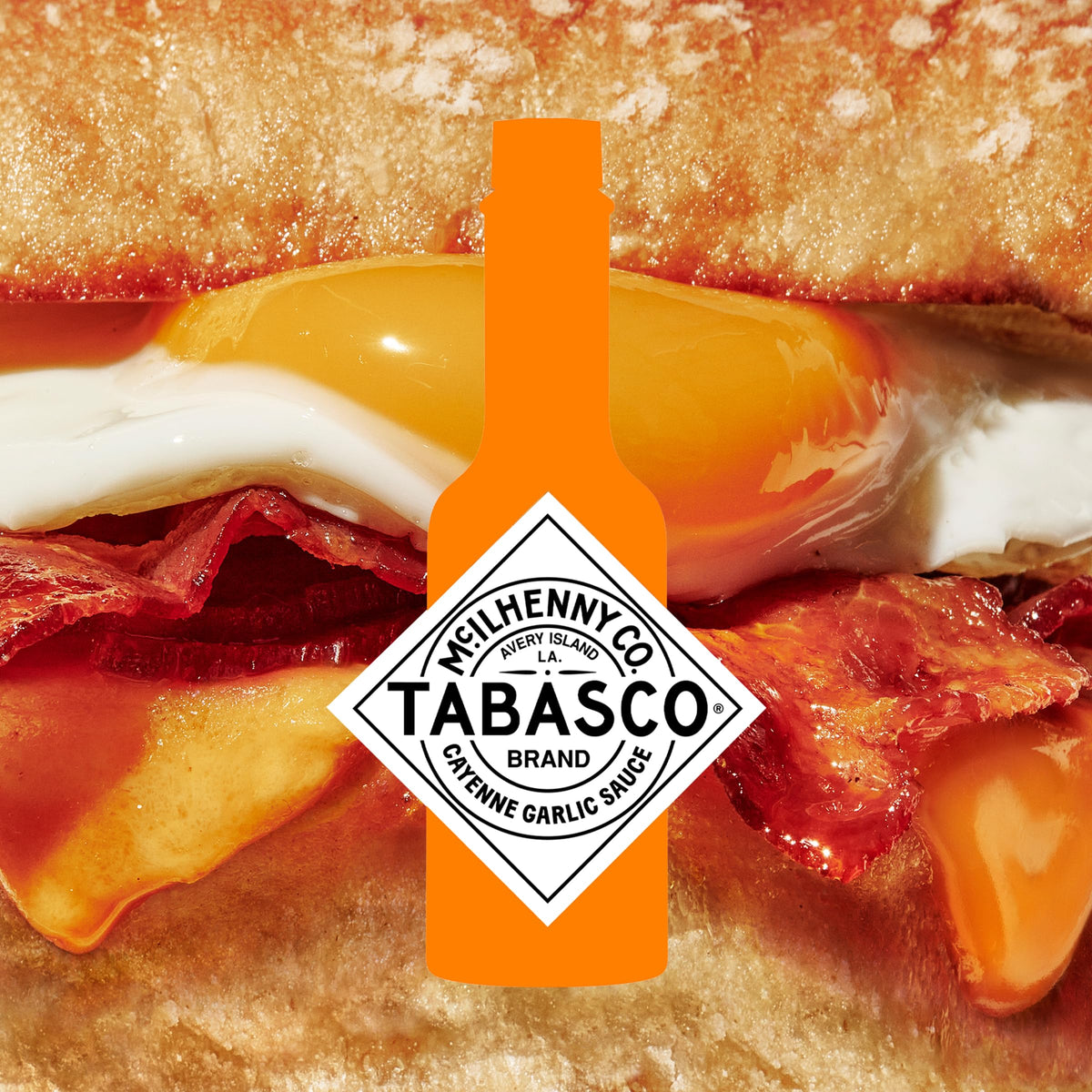 TABASCO Cayenne Garlic Sauce ingredients label highlights pepper blend and garlic