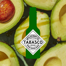 TABASCO Green Jalapeño sauce bottle close-up, highlighting bright jalapeño flavor