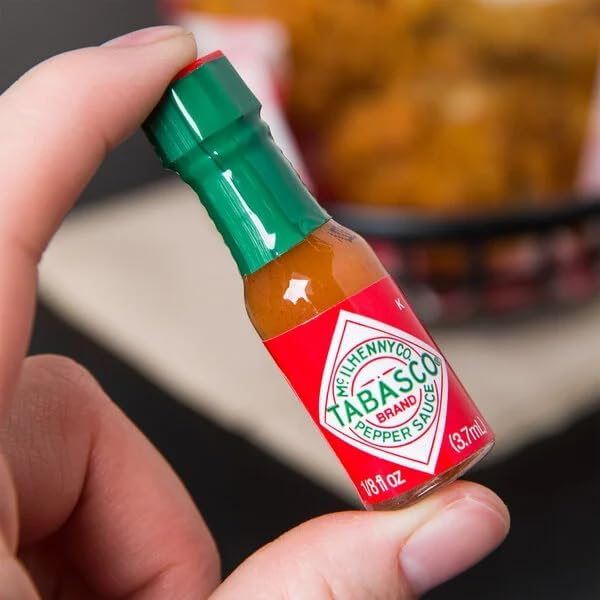 Mini travel-sized TABASCO bottles are perfect for meals on the go.