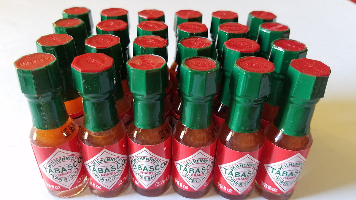 TABASCO Original Red miniatures bottles for on-the-go seasoning and table-top flavor.