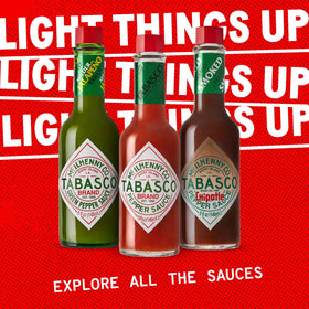 TABASCO Original Red Sauce in pantry ready for daily cooking.