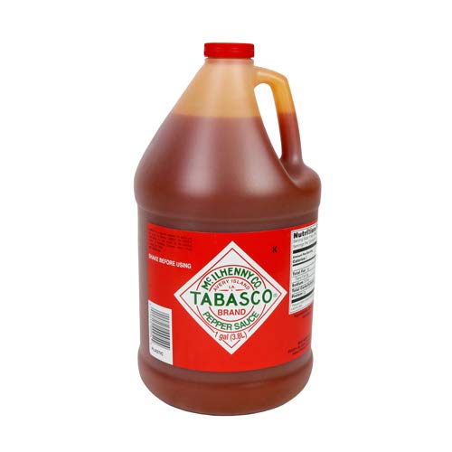 Tabasco sauce bottle front view with iconic label, bold heat boost for flavor