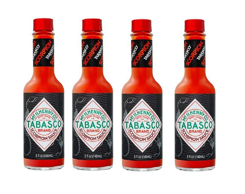 Tabasco Scorpion Sauce 4-pack, bold heat for wings and sauces