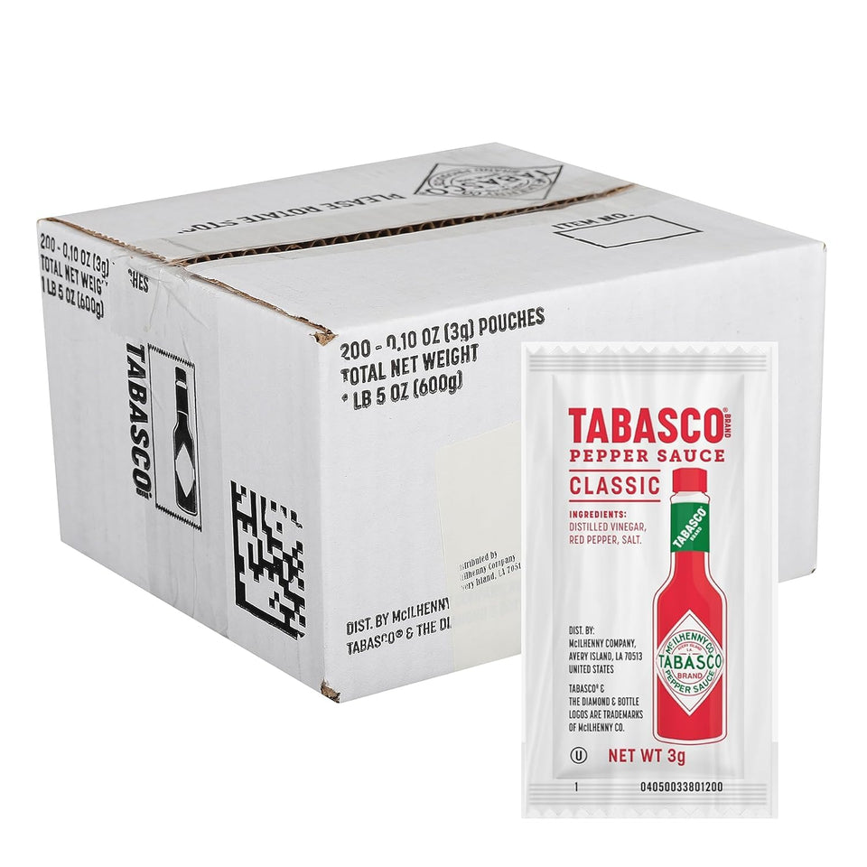 TABASCO single-serve packet for lunchbox quick heat on the go