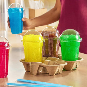 TableTop King easy-pour cap on grape slushy jug keeps flavor fresh.