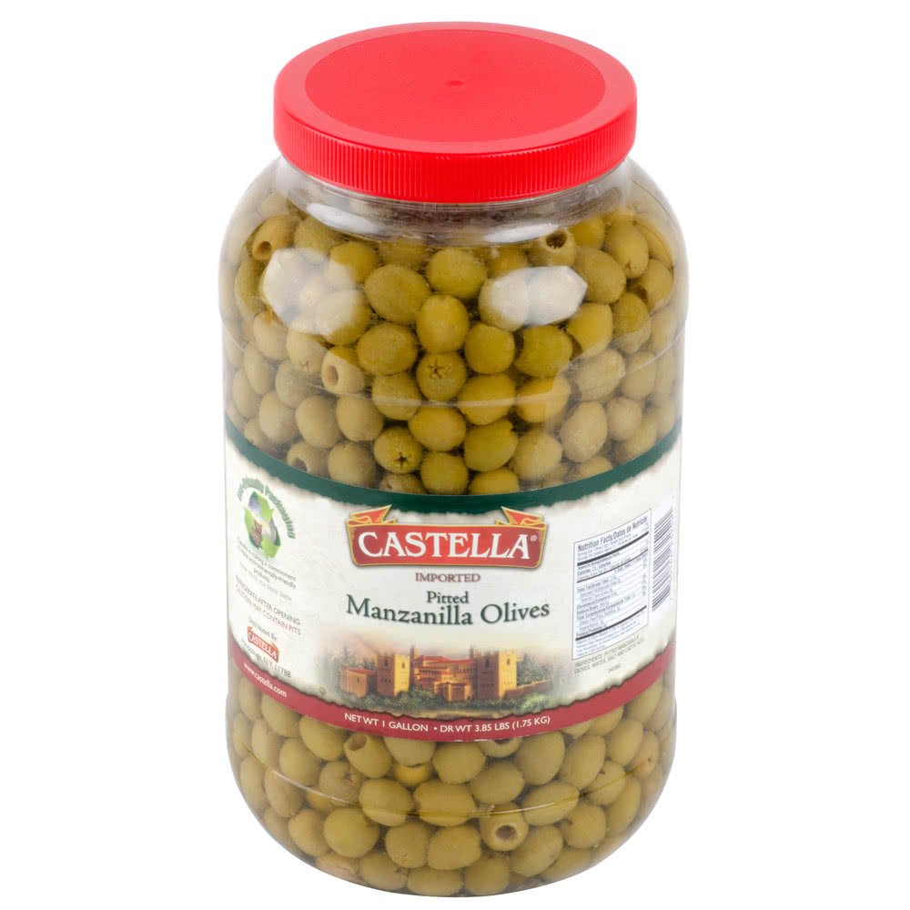 TableTop King Manzanilla olives, ready to use, enhance antipasti and pasta with bright flavor.