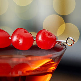TableTop King Regal cherries closeup showing vibrant color and glossy plump fruit