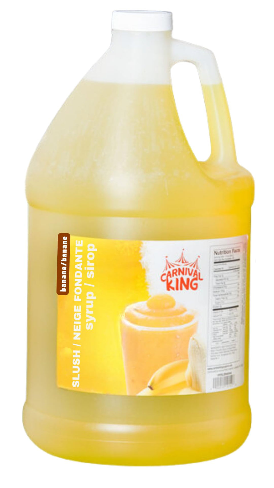 TableTop King Slushy 5:1 Banana concentrate bottle for high-volume prep.