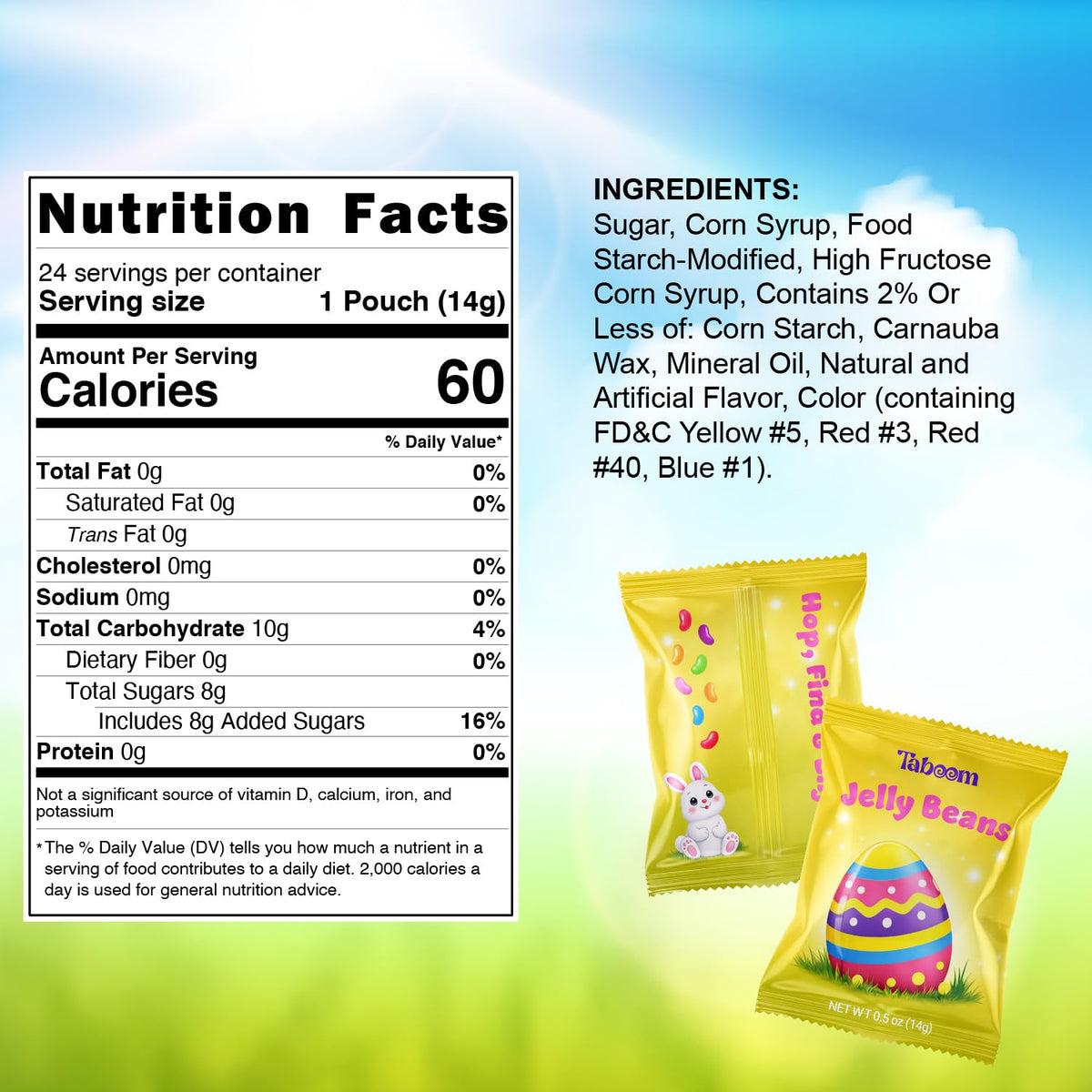 Taboom assorted fruit flavors jelly beans provide colorful crowd-pleasing options