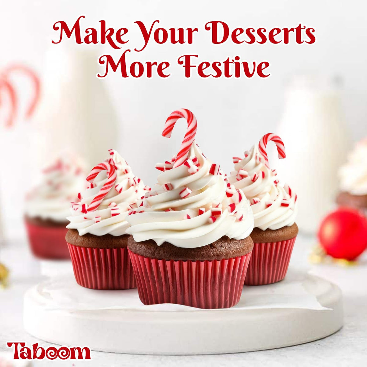 Taboom canes for decorations and crafts add festive flair to gifts and trees.