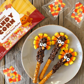 Sealed mini bags keep Taboom candy corn fresh for safe, mess-free handing out.