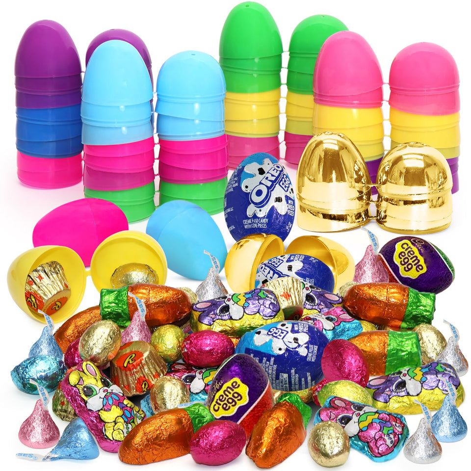 Taboom Easter candy fillable eggs set 24 for quick egg hunts and colorful baskets.