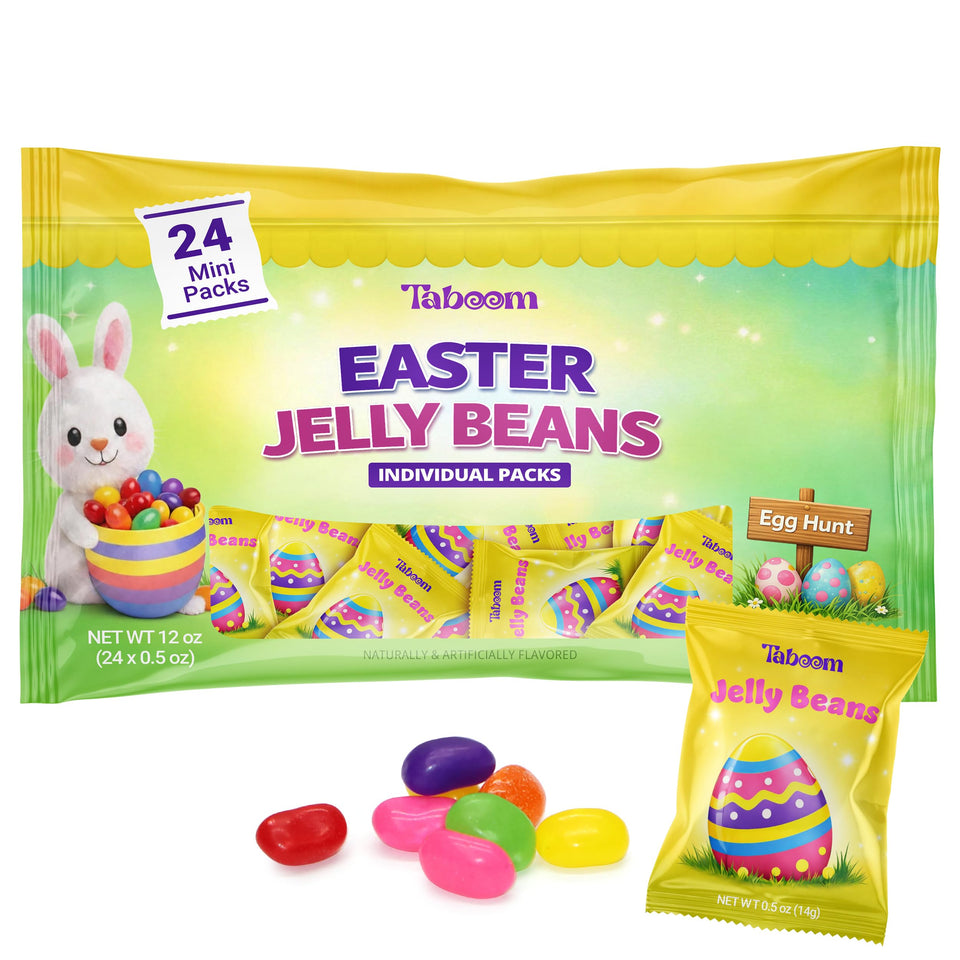 Taboom Easter jelly beans mini pack 24-count for easy sharing at egg hunts