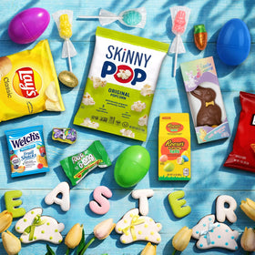 Taboom Easter Snacks Care Package Gift Box open contents visible, showcasing the assortment.