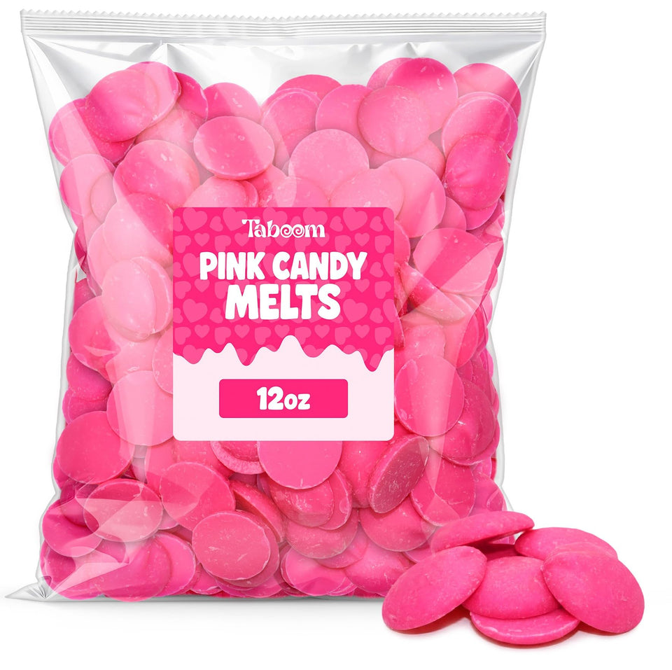 Taboom pink candy wafers for dipping create smooth, glossy coatings.