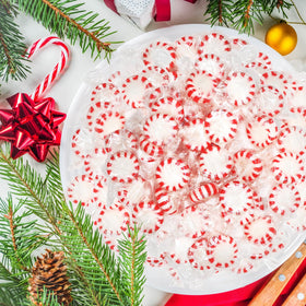 Taboom peppermint discs close-up for dessert table appeal