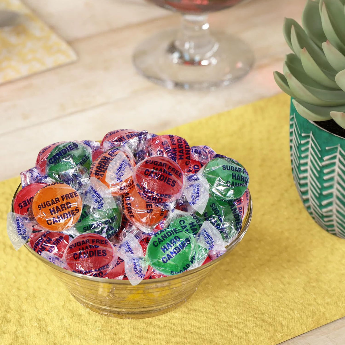 Taboom gift bag idea with sugar-free candy assortment.